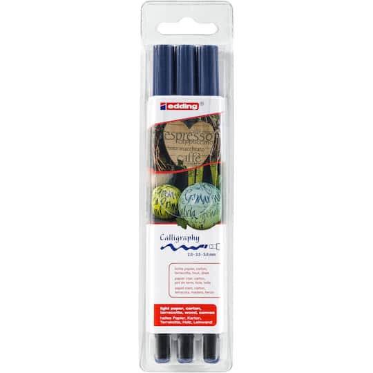 Edding® 1255 Steel Blue Calligraphy Pen Set